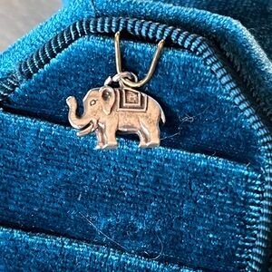 Antique 800/835 Silver Lucky Elephant Charm- .8 grams